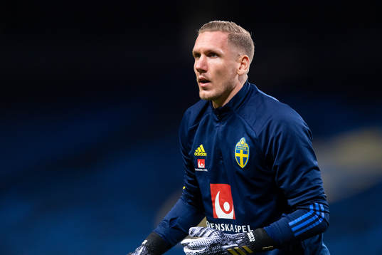Goalkeeper Robin Olsen of Sweden