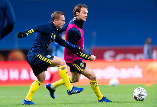 Pierre Bengtsson and Albin Ekdal of Sweden