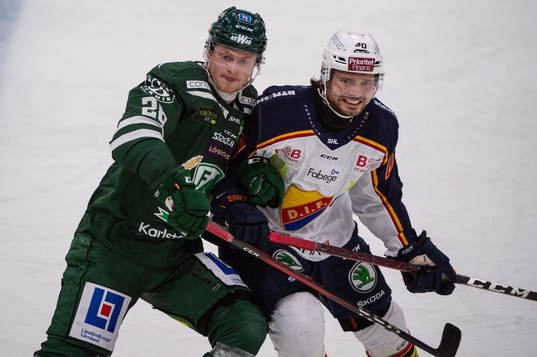 Färjestads Linus Arnesson och Djurgårdens Jacob Josefson