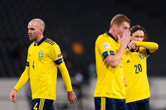 Marcus Danielson, Dejan Kulusevski and Kristoffer Olsson of