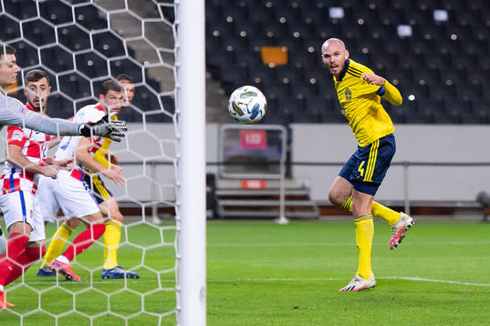 Marcus Danielson of Sweden scores 2-0