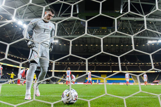 Goalkeeper Dominik Livakovic of Croatia looks dejected