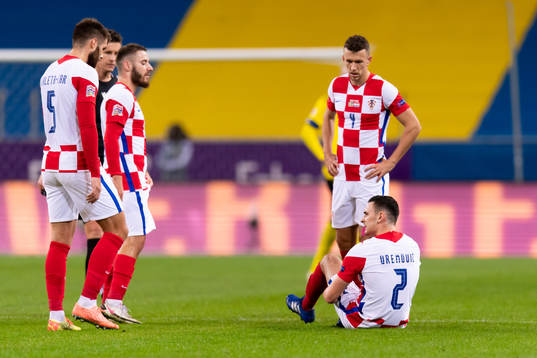 Filip Uremovic of Croatia is injured