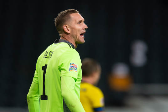 Goalkeeper Robin Olsen of Sweden