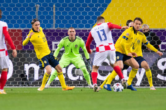 Goalkeeper Robin Olsen of Sweden