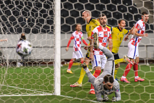 Josip Juranovic of Croatia looks dejected