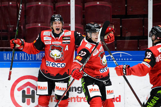 Malmö Redhawks Emil Sylvegård och Ponthus Westerholm