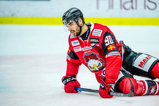 Malmö Redhawks Joe Veleno deppar på isen