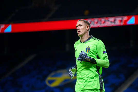 Goalkeeper Robin Olsen of Sweden