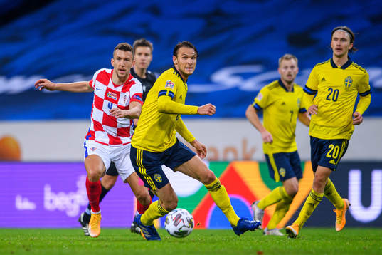 Albin Ekdal and Kristoffer Olsson of Sweden against Ivan