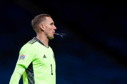 Goalkeeper Robin Olsen of Sweden