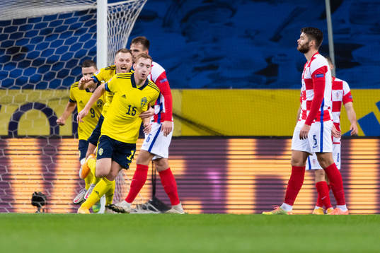 Dejan Kulusevski of Sweden celebrates