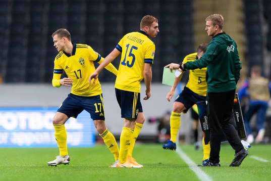 Dejan Kulusevski is replaced by Viktor Claesson of Sweden