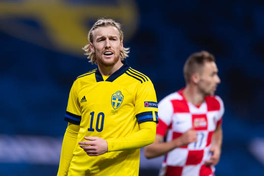 Emil Forsberg of Sweden looks dejected