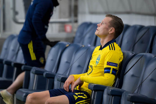 Viktor Claesson of Sweden looks dejected
