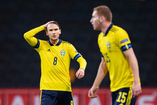 Albin Ekdal and Dejan Kulusevski of Sweden