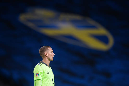 Goalkeeper Robin Olsen of Sweden