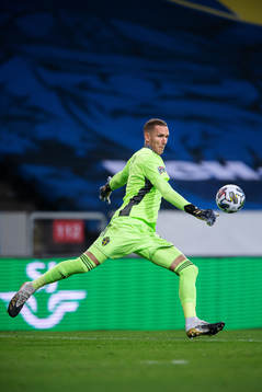 Goalkeeper Robin Olsen of Sweden