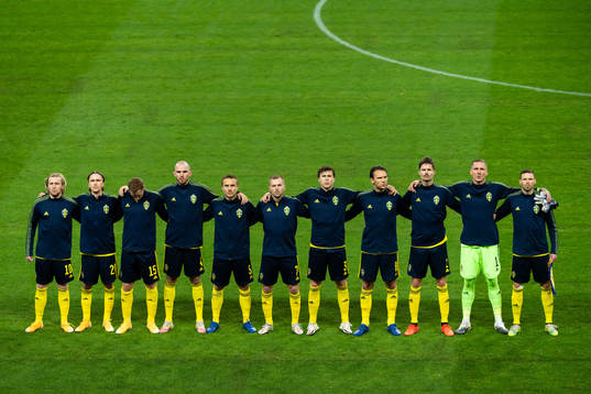 The players of Sweden at lineup