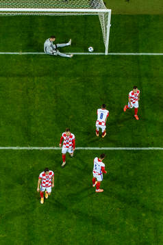 goalkeeper Dominik Livakovic of Croatia looks dejected