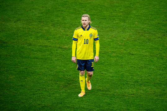 Emil Forsberg of Sweden looks dejected afterthe Nations