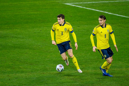Victor Nilsson Lindelöf and Albin Ekdal of Sweden