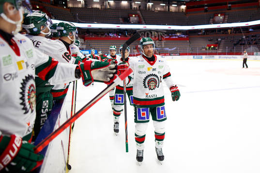 Frölundas Joel Lundqvist jublar