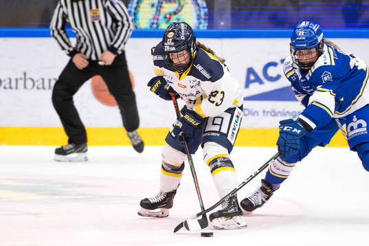 s Sanni Hakala och Leksands Dominique Rüegg