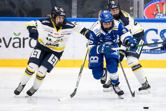HV71s Sanni Hakala och Leksands Dominique Rüegg
