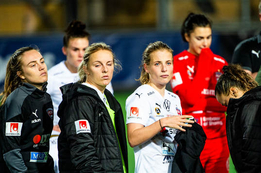 Rosengårds Fiona Brown, Mimmi Larsson och Anna Anvegård