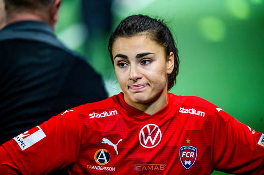 Rosengårds målvakt Zecira Musovic deppar