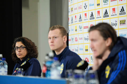 Press officer Ester Kristiansson of the Swedish national