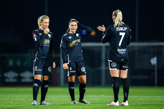 Göteborgs Rebecka Blomqvist , Vilde Böe Risa och Stina