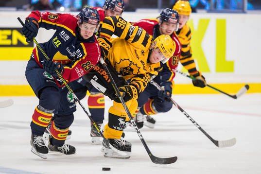 Djurgårdens Michael Haga och Skellefteås Rickard Hugg