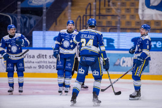Leksands Peter Cehlarik jublar