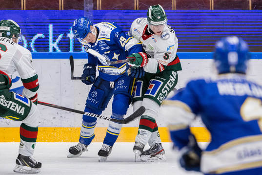 Leksands Emil Heineman och Frölundas Filip Johansson