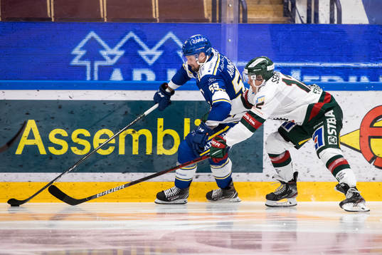 Leksands Jonas Ahnelöv och Frölundas Max Friberg
