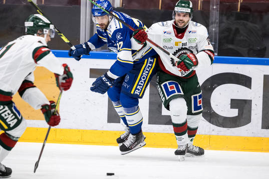Leksands Marek Hrivík och Frölundas Max Friberg