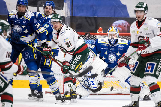 Frölundas Nicklas Lasu och Leksands Peter Cehlarik