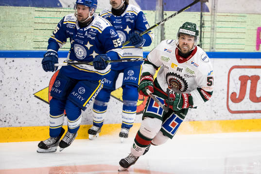 Frölundas Mats Rosseli Olsen och Leksands Jonas Ahnelöv