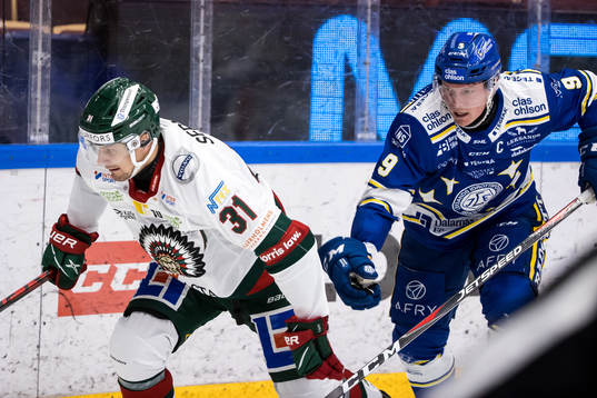 Frölundas Nicklas Lasu och Leksands Patrik Zackrisson