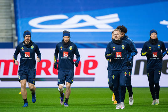 Gustav Svensson, Marcus Berg and Sebastian Larsson of the
