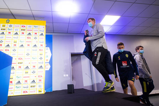 Peter Wettergren, assistant coach and Marcus Berg of the