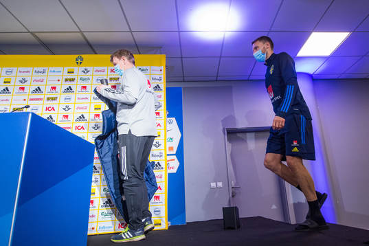 Peter Wettergren, assistant coach and Marcus Berg of the