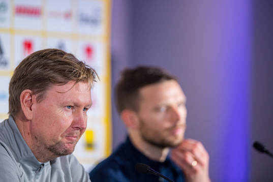 Peter Wettergren, assistant coach and Marcus Berg of the