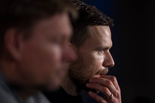 Peter Wettergren, assistant coach and Marcus Berg of the