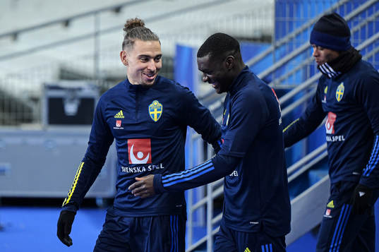 Jordan Larsson and Ken Sema of the Swedish national