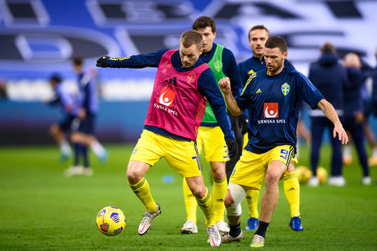 Sebastian Larsson and Marcus Berg of Sweden