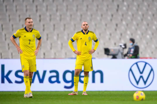 Sebastian Larsson and Marcus Danielson of Sweden look