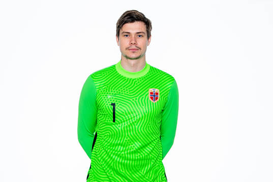 Goalkeeper Per Kristian Bråtveit of the Norwegian national